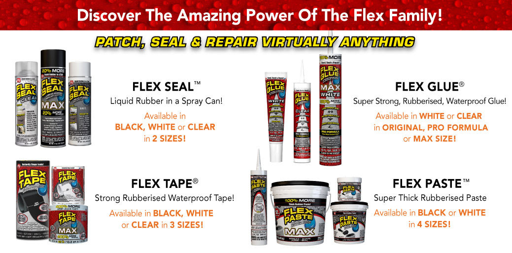 Flex Seal Family of Products Flex Seal White Liquid Rubber Sealant