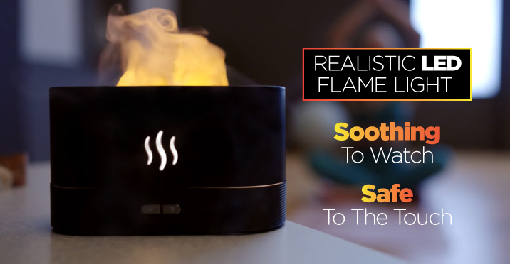 Humidy Flame | 3-in-1 Humidifier, Diffuser & LED Flame Light!