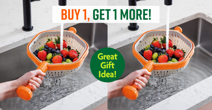 置物 Salad Days 6L Salad Spinner - Manual Lettuce Dryer with One-Handed Pump