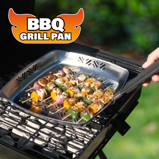 BBQ Grill Pan Pack Get the Smoky BBQ Taste – Without The Mess!