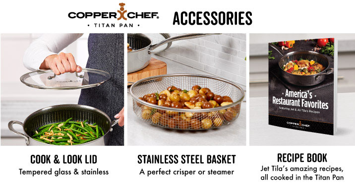 Copper Chef Titan 28cm Pan Professional, All Purpose, Stainless