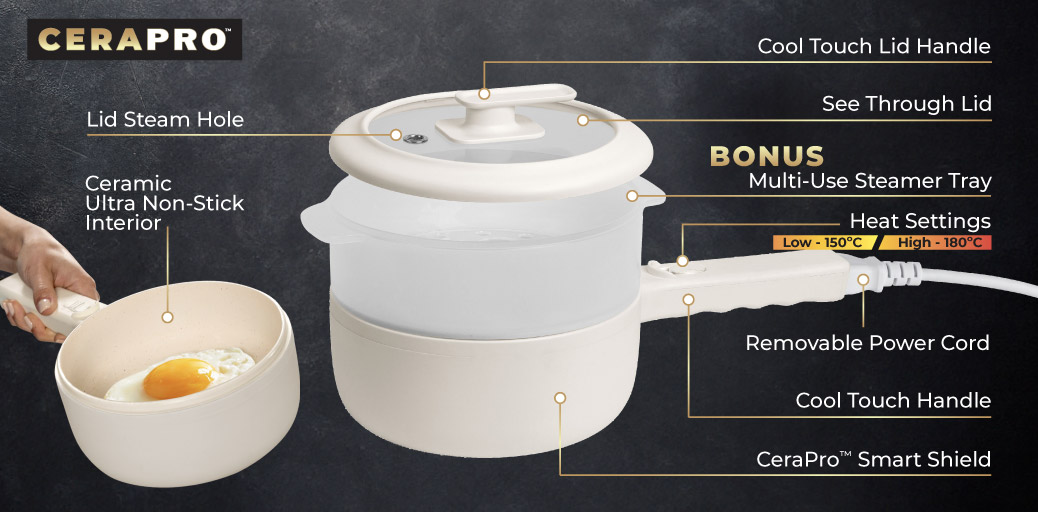 CeraPro Electric Cooker | Multi-Purpose, Plug-In Pot That You Can Cook ...